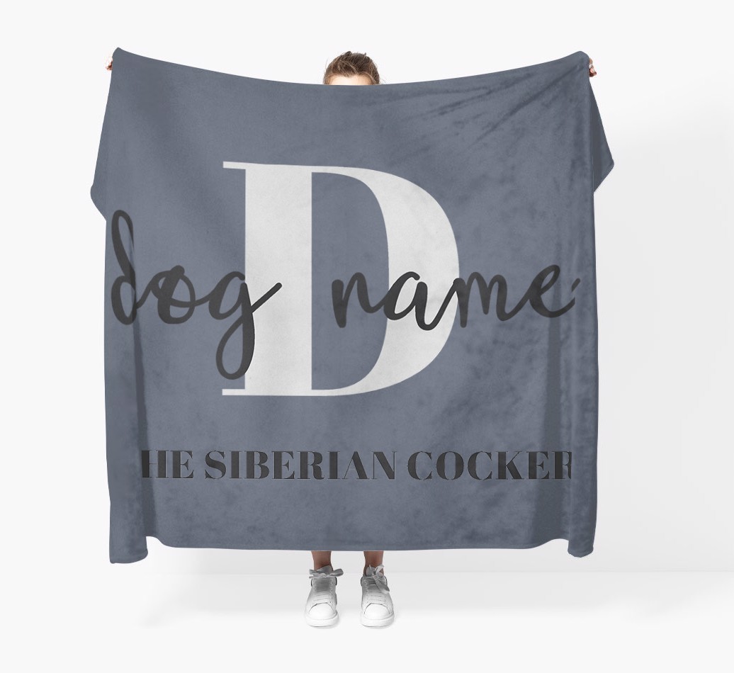 Name and Initial: Personalised {breedFullName} Throw Blanket