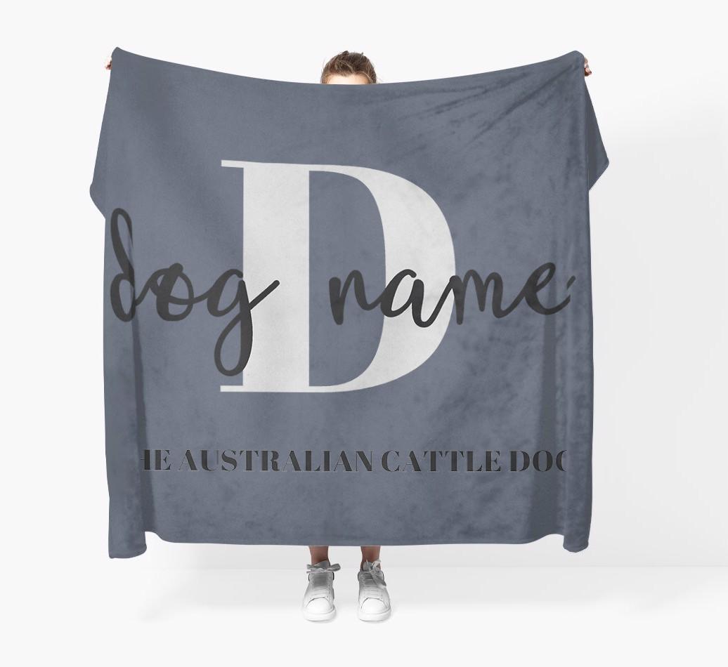 Name and Initial: Personalized {breedFullName} Throw Blanket