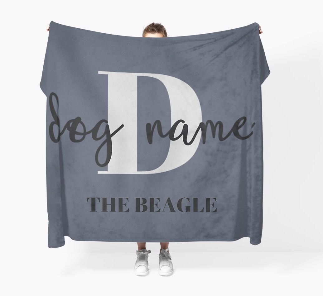 Name and Initial: Personalized {breedFullName} Throw Blanket