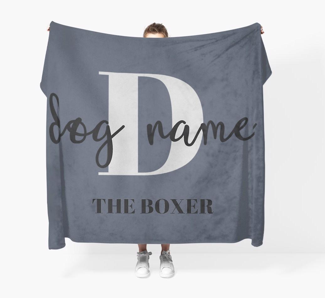 Name and Initial: Personalised {breedFullName} Throw Blanket
