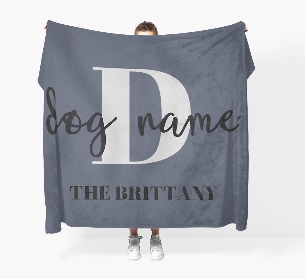 Name and Initial: Personalized {breedFullName} Throw Blanket