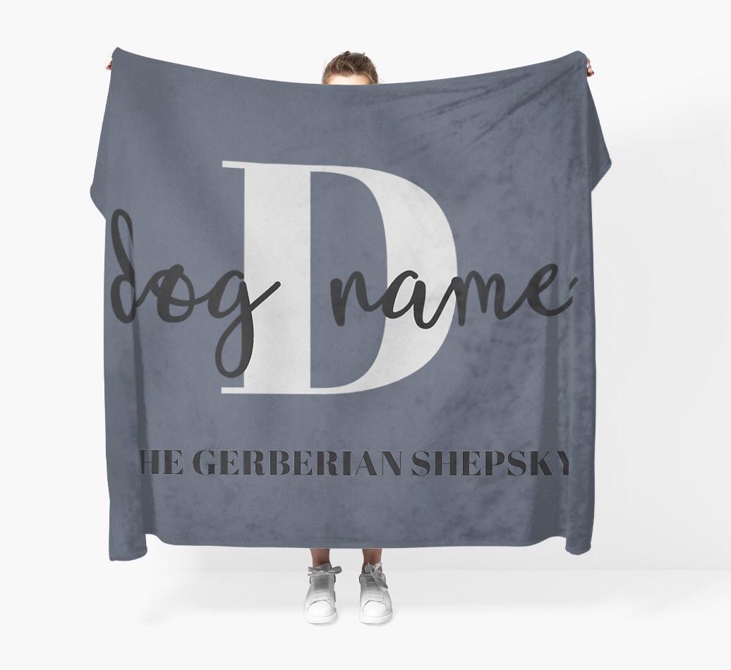 Name and Initial: Personalized {breedFullName} Throw Blanket