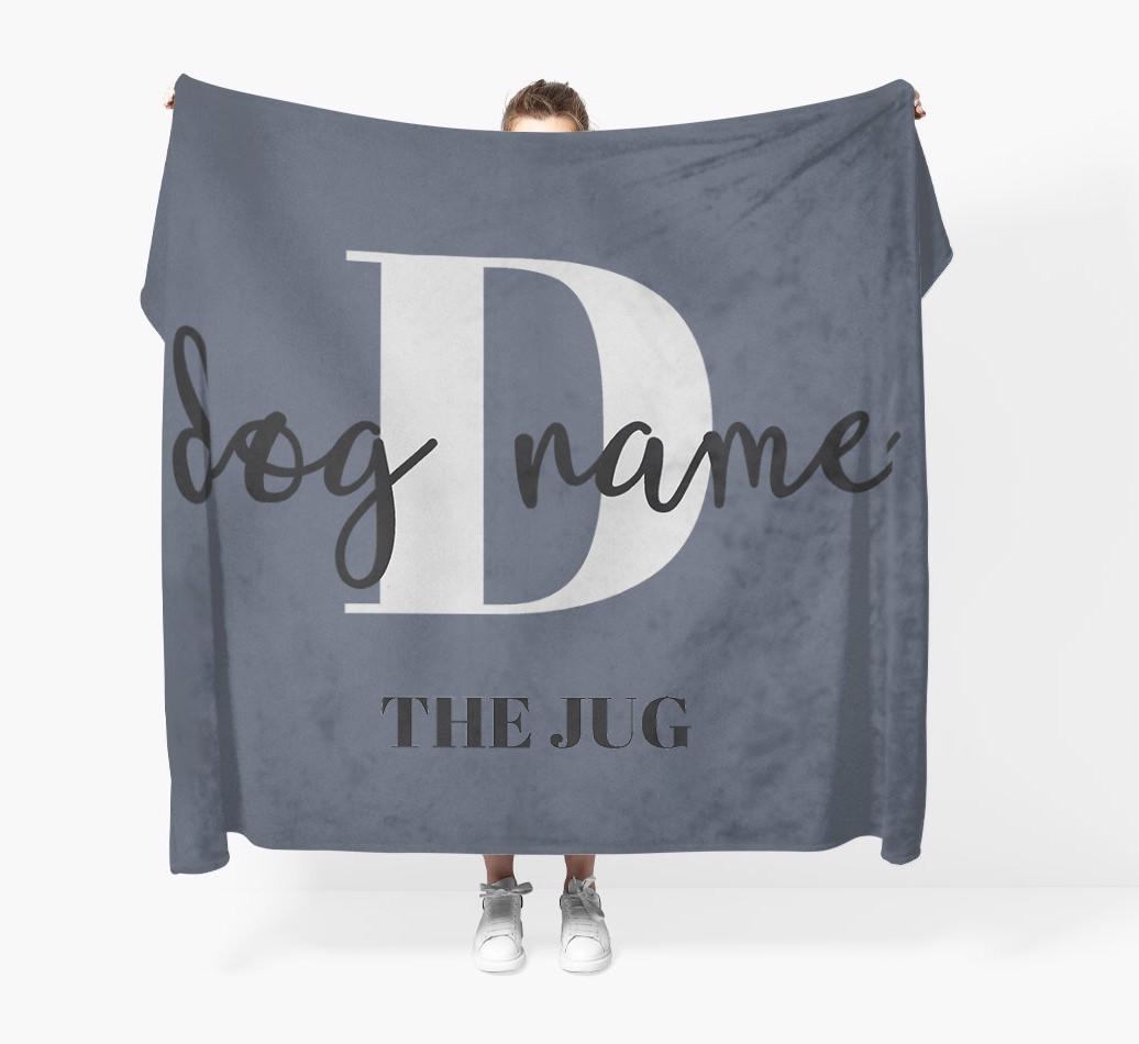 Name and Initial: Personalized {breedFullName} Throw Blanket