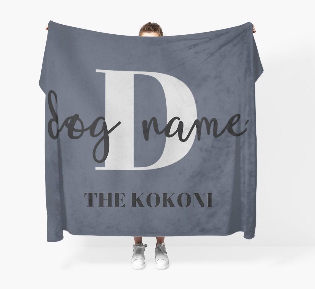 Name and Initial: Personalized {breedFullName} Throw Blanket