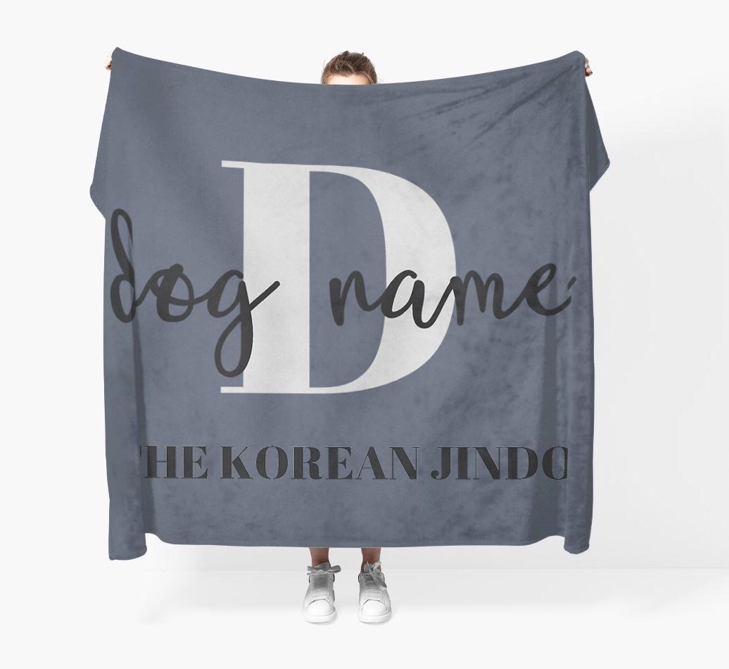Name and Initial: Personalized {breedFullName} Throw Blanket