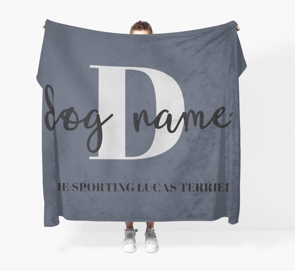 Name and Initial: Personalized {breedFullName} Throw Blanket