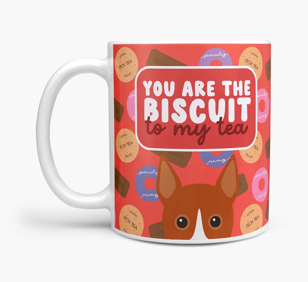Biscuit To My Tea: Personalised {breedFullName} Mug