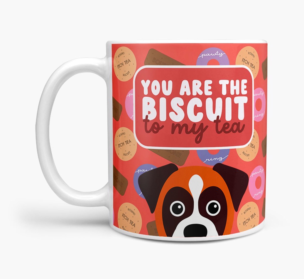 Biscuit To My Tea: Personalised {breedFullName} Mug