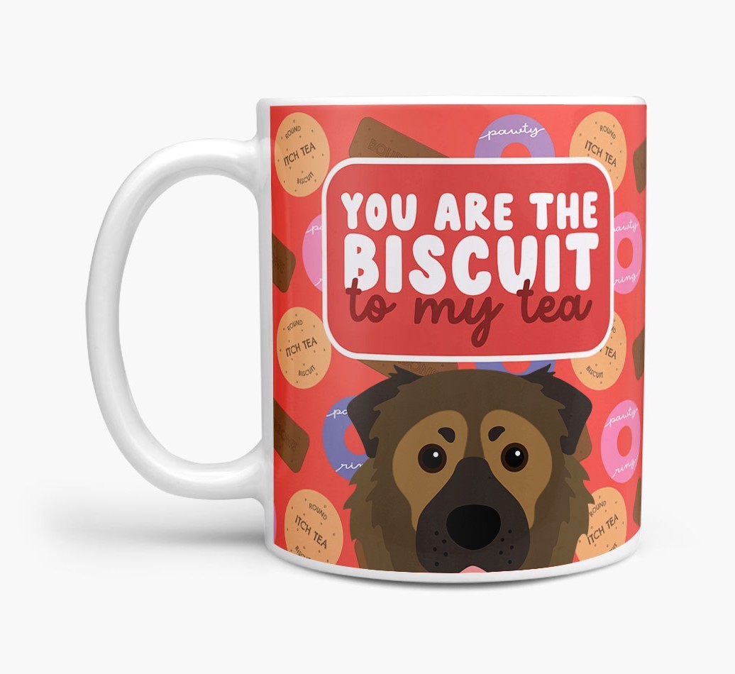 Biscuit To My Tea: Personalised {breedFullName} Mug