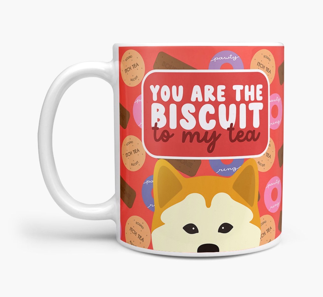 Biscuit To My Tea: Personalised {breedFullName} Mug