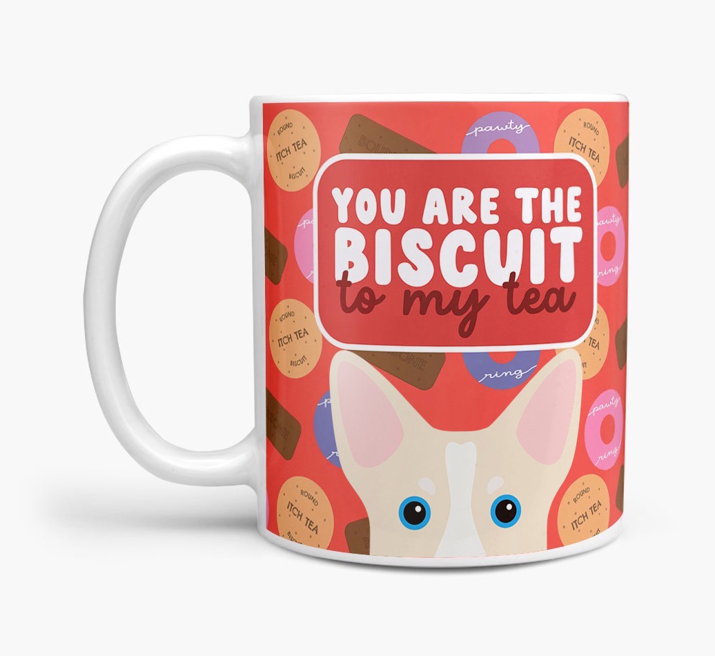 Biscuit To My Tea: Personalised {breedFullName} Mug