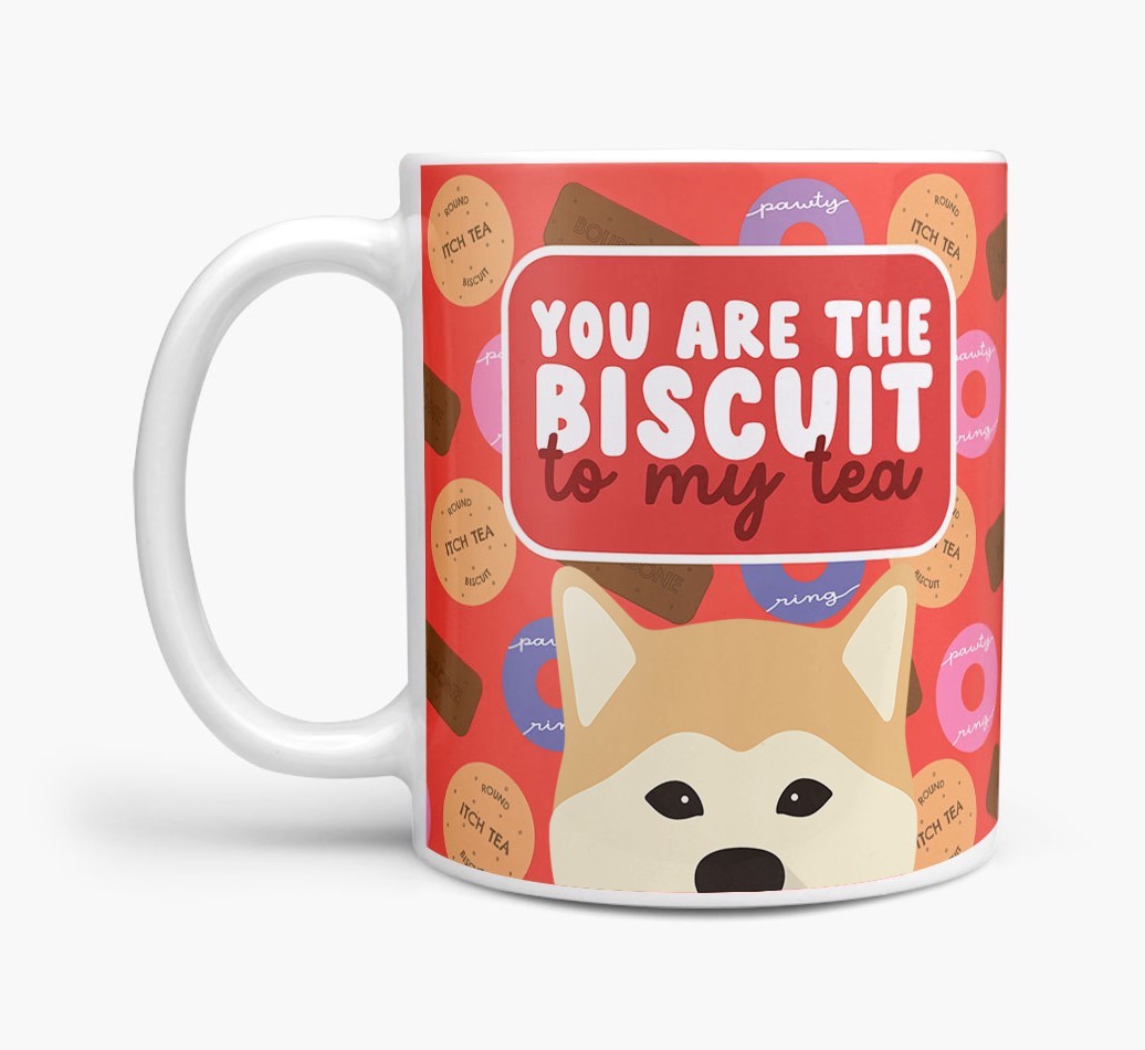 Biscuit To My Tea: Personalised {breedFullName} Mug