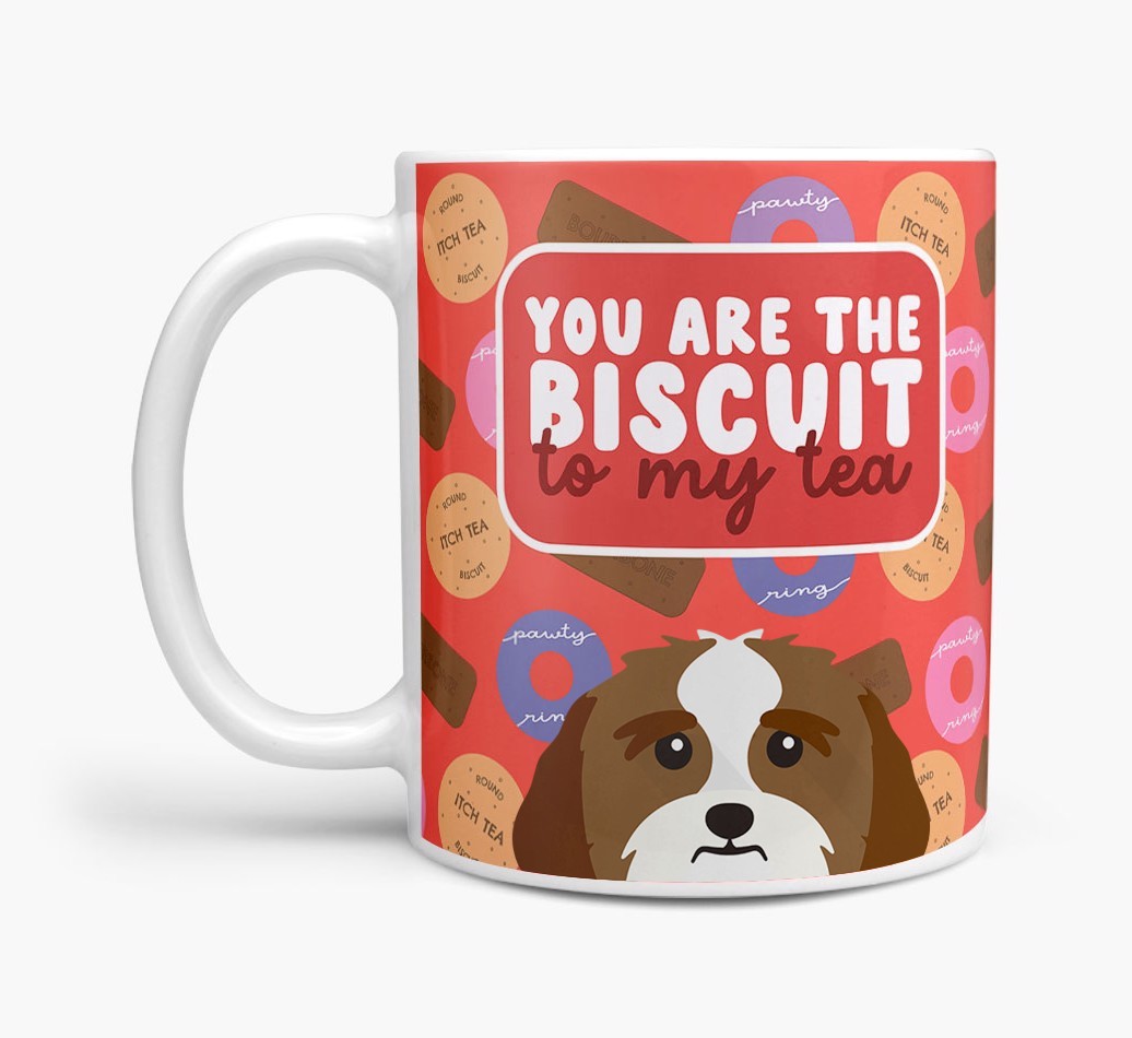 Biscuit To My Tea: Personalised {breedFullName} Mug