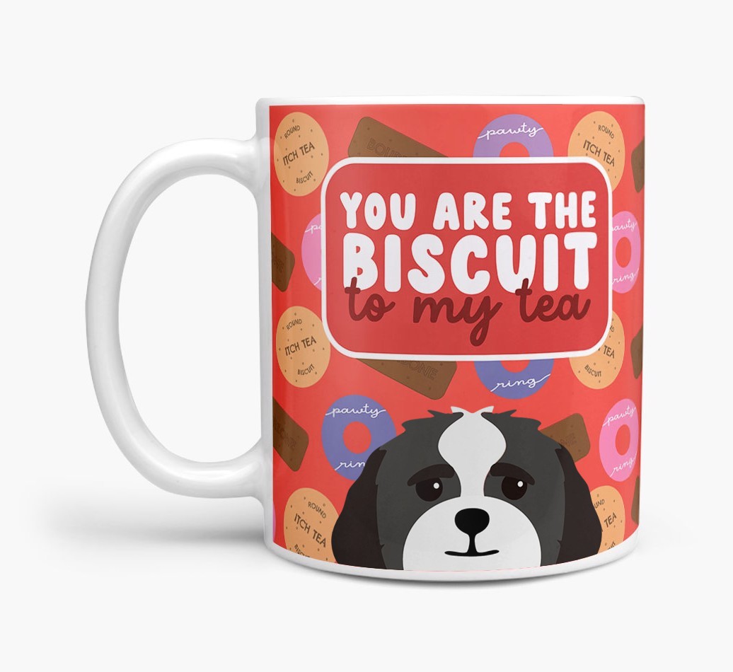 Biscuit To My Tea: Personalised {breedFullName} Mug