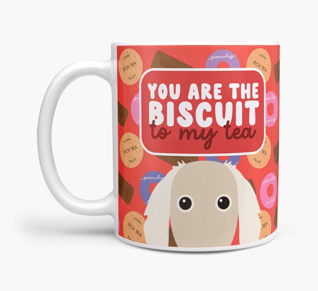 Biscuit To My Tea: Personalised {breedFullName} Mug