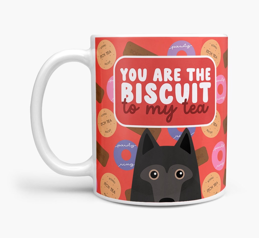 Biscuit To My Tea: Personalised {breedFullName} Mug