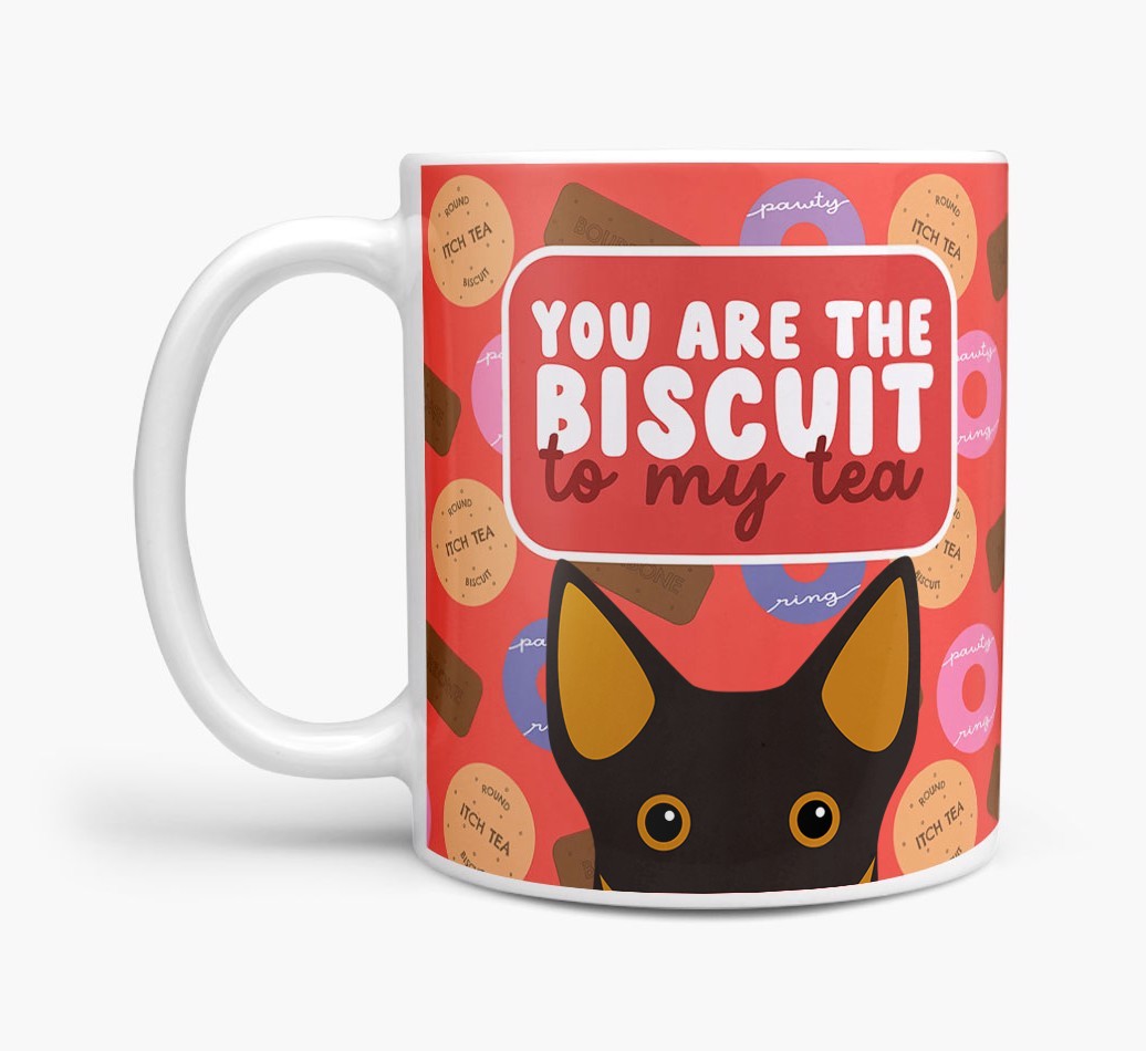 Biscuit To My Tea: Personalised {breedFullName} Mug