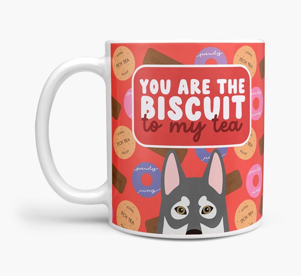 Biscuit To My Tea: Personalised {breedFullName} Mug