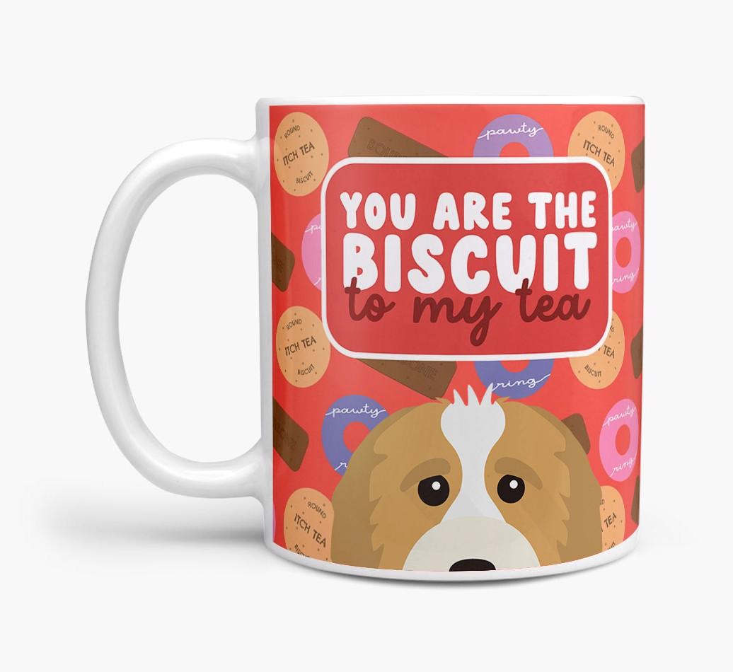 Biscuit To My Tea: Personalised {breedFullName} Mug