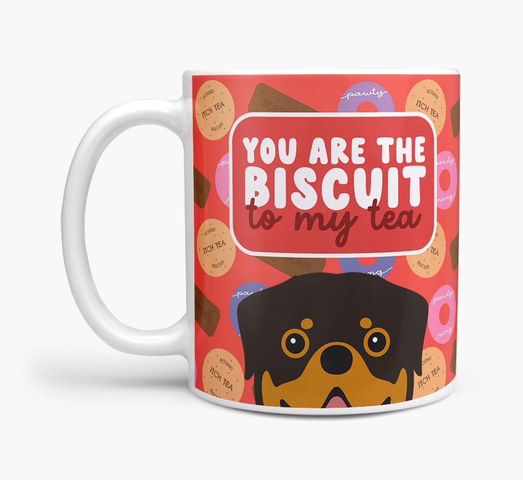 Biscuit To My Tea: Personalised {breedFullName} Mug