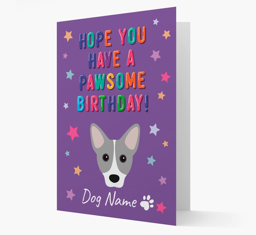 Personalised Card 'Hope You Have A Pawesome Birthday' with {breedCommonName} Icon