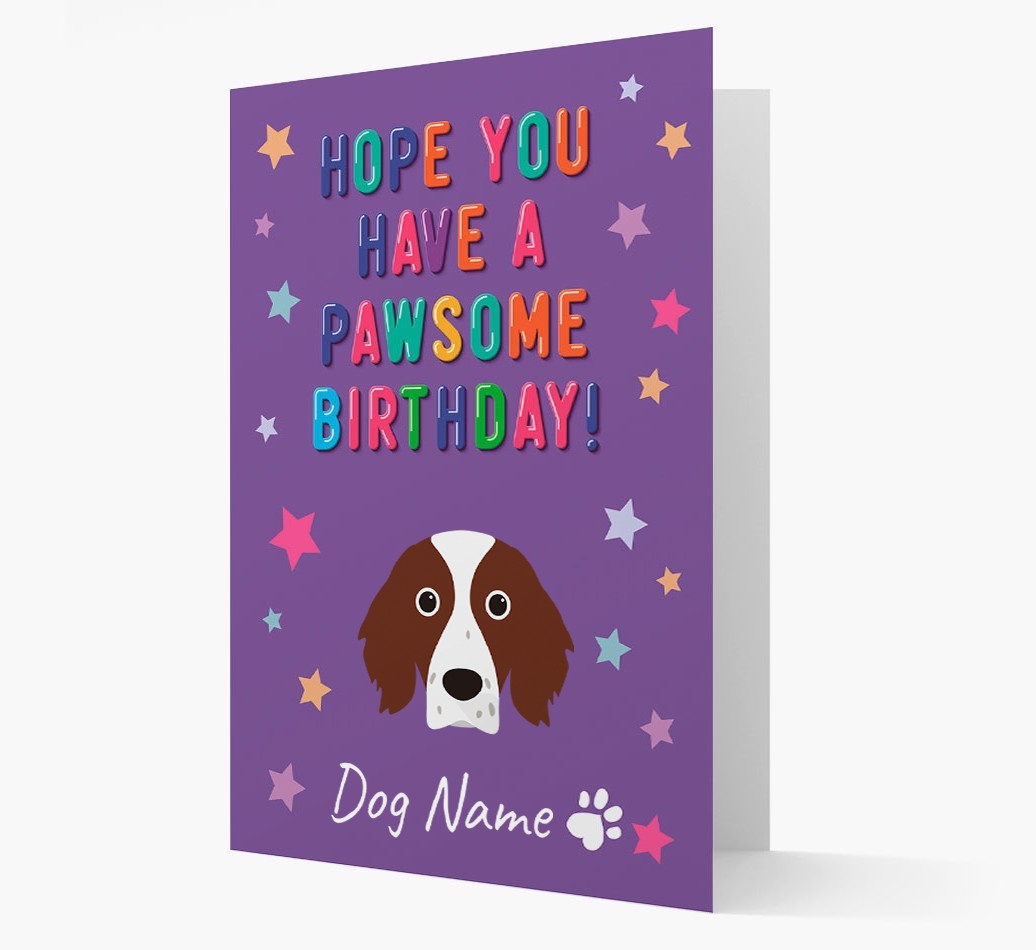 Personalised Card 'Hope You Have A Pawesome Birthday' with {breedCommonName} Icon
