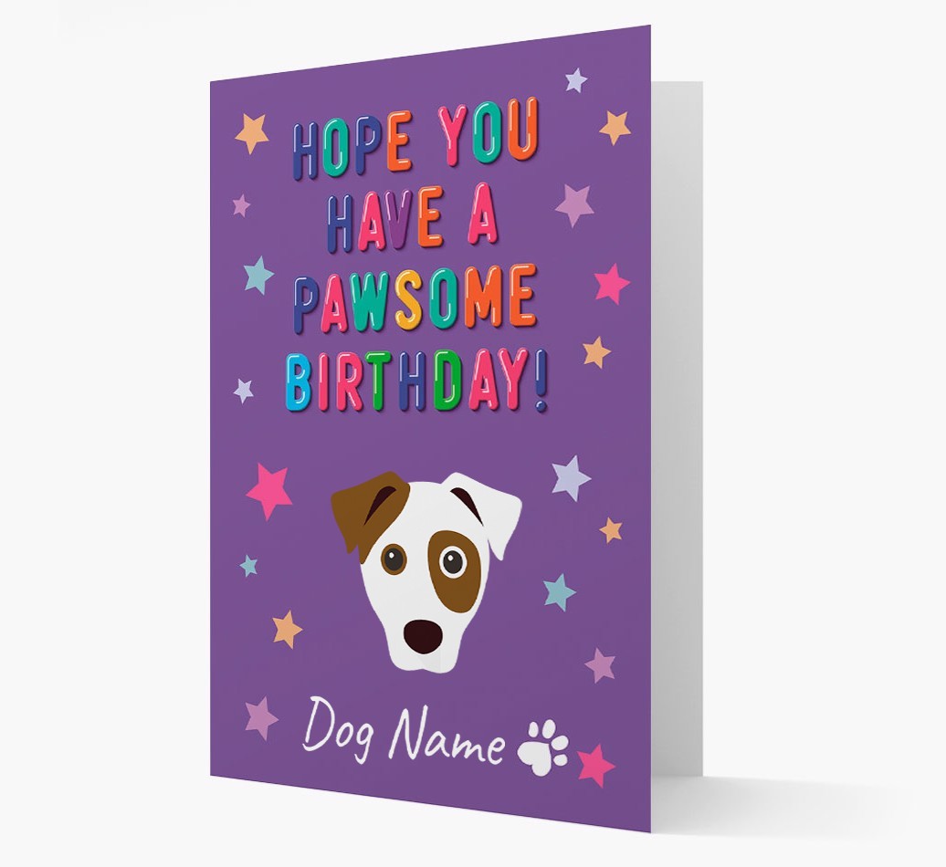 Personalised Card 'Hope You Have A Pawesome Birthday' with {breedCommonName} Icon