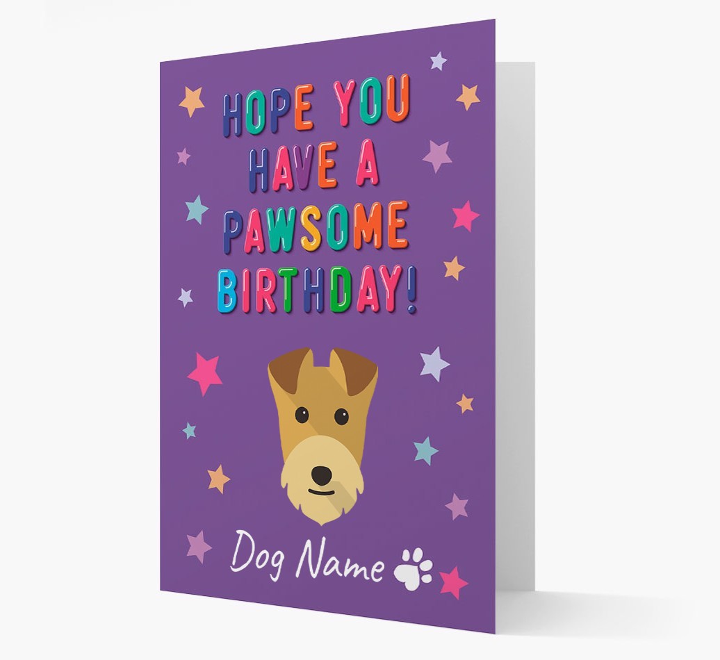 Personalised Card 'Hope You Have A Pawesome Birthday' with {breedCommonName} Icon
