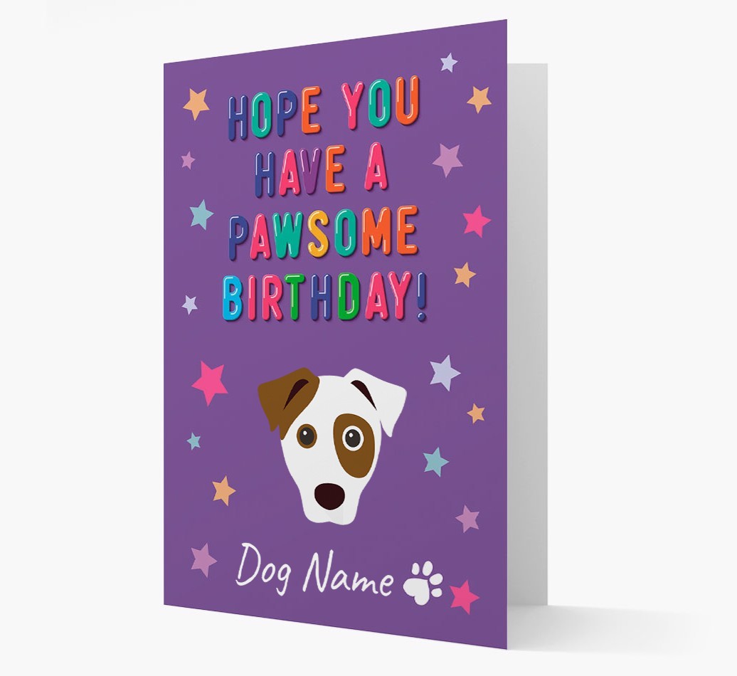 Personalised Card 'Hope You Have A Pawesome Birthday' with {breedCommonName} Icon
