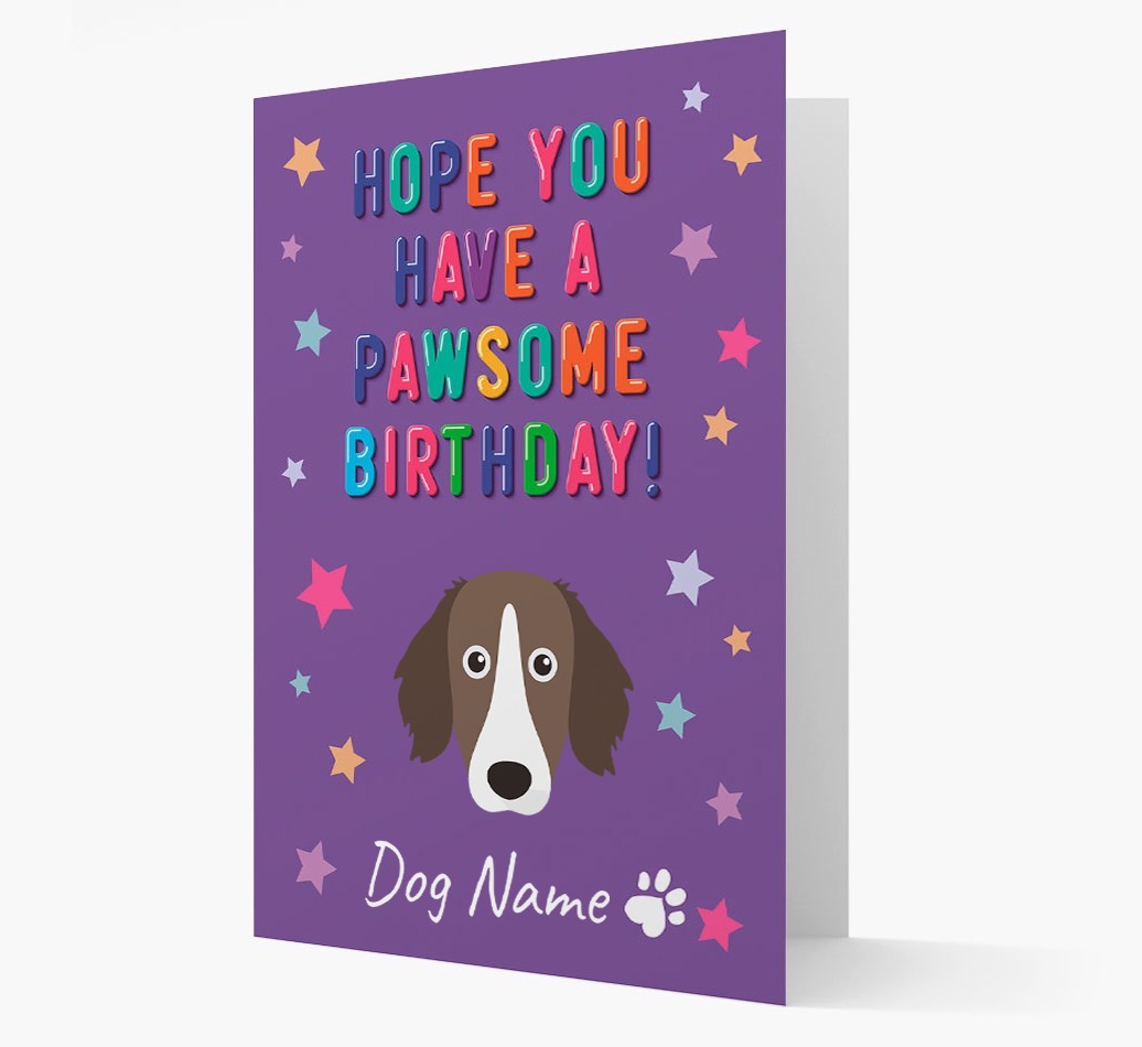 Personalised Card 'Hope You Have A Pawesome Birthday' with {breedCommonName} Icon