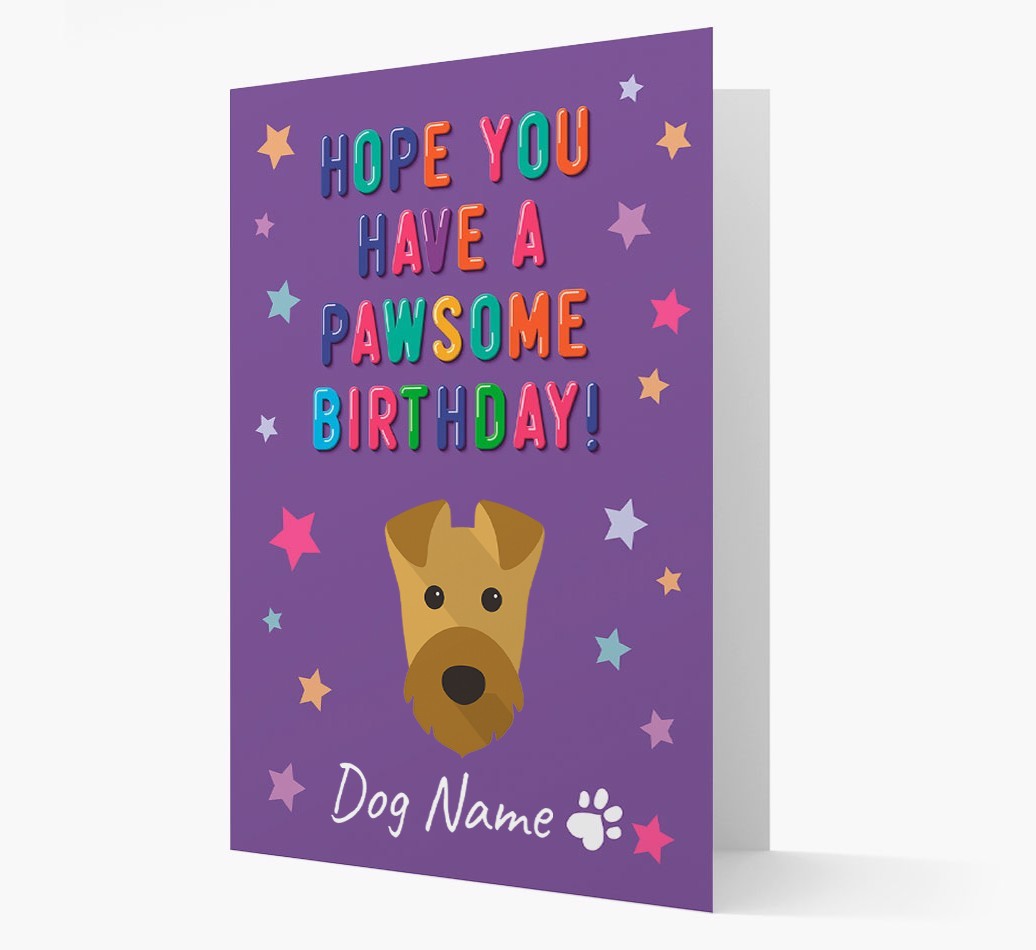 Personalised Card 'Hope You Have A Pawesome Birthday' with {breedCommonName} Icon
