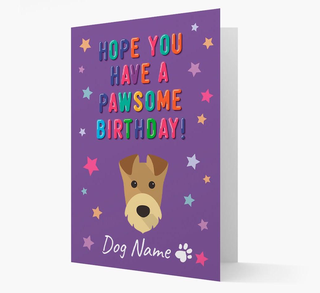 Personalised Card 'Hope You Have A Pawesome Birthday' with {breedCommonName} Icon
