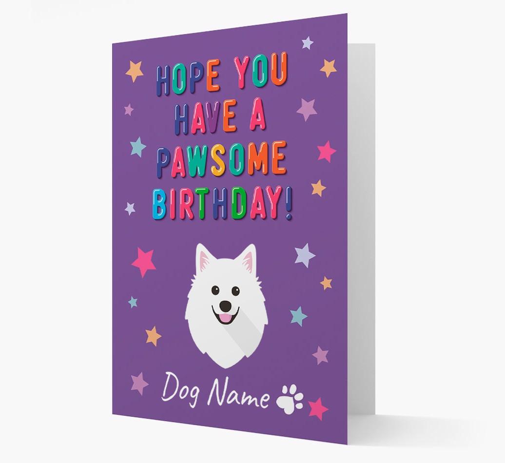 Personalised Card 'Hope You Have A Pawesome Birthday' with {breedCommonName} Icon