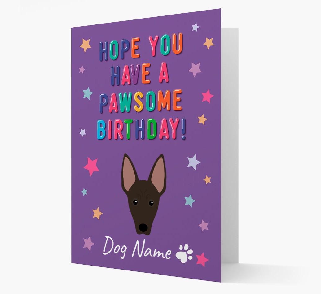 Personalised Card 'Hope You Have A Pawesome Birthday' with {breedCommonName} Icon