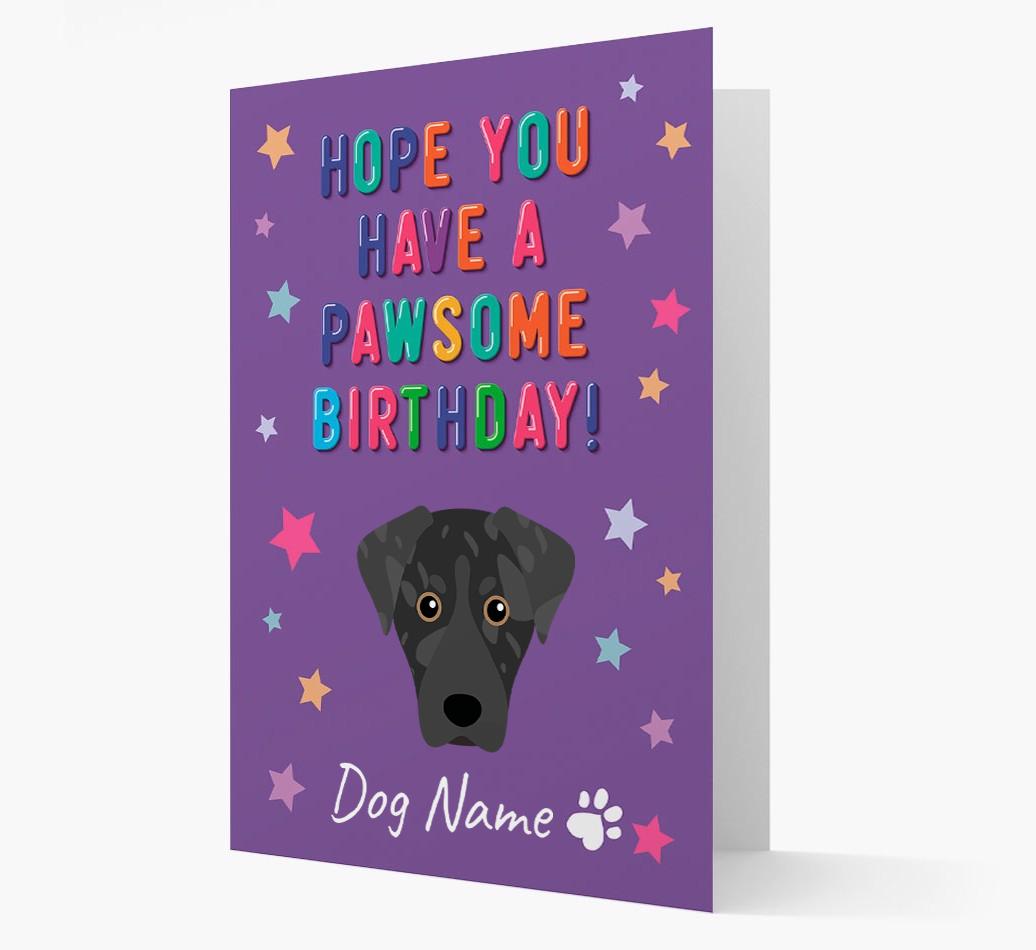 Personalised Card 'Hope You Have A Pawesome Birthday' with {breedCommonName} Icon
