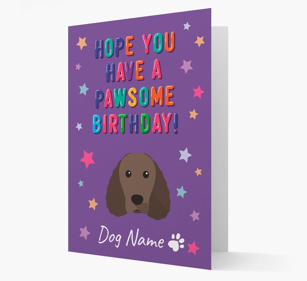 Personalised Card 'Hope You Have A Pawesome Birthday' with {breedCommonName} Icon