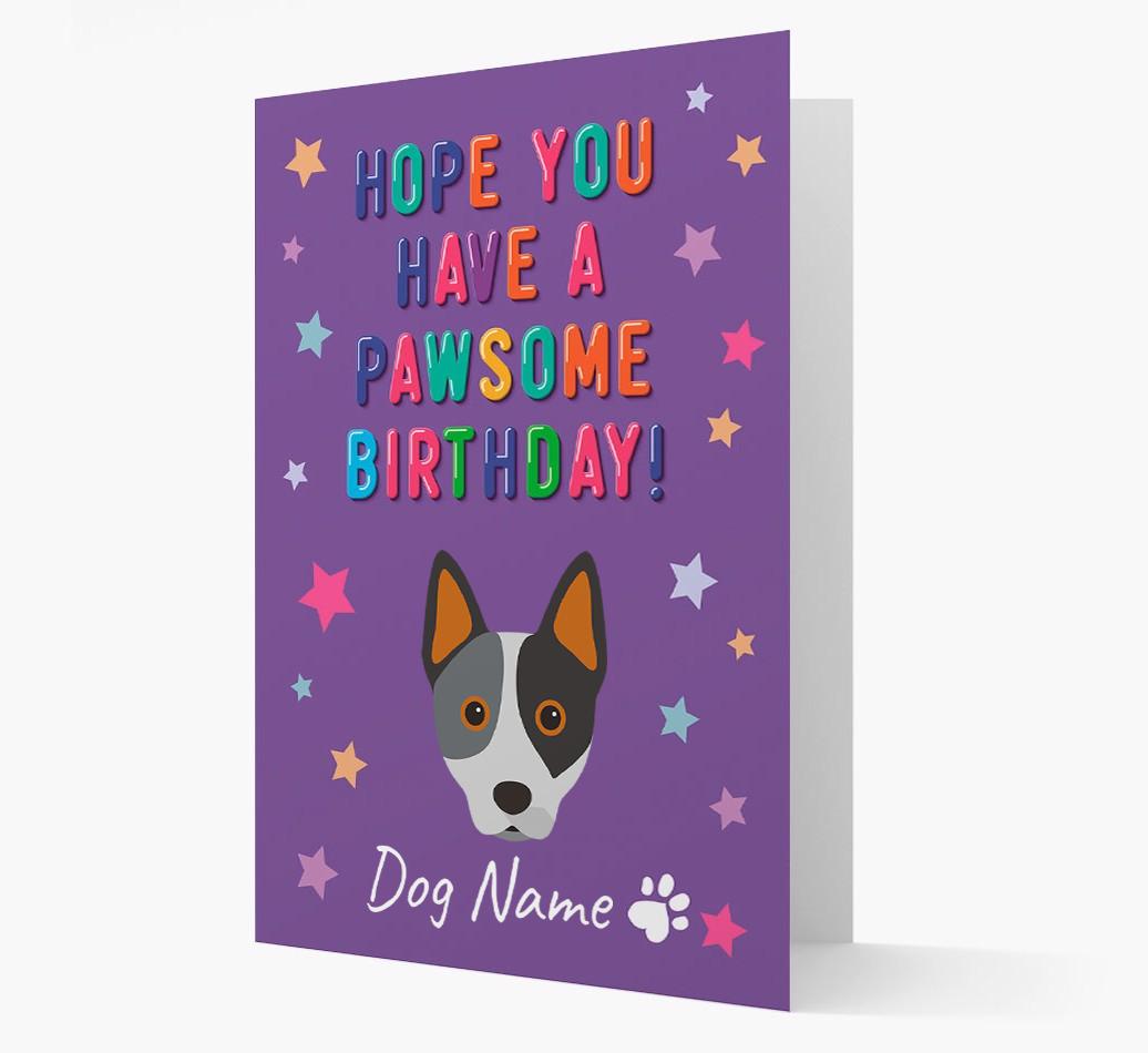 Personalised Card 'Hope You Have A Pawesome Birthday' with {breedCommonName} Icon
