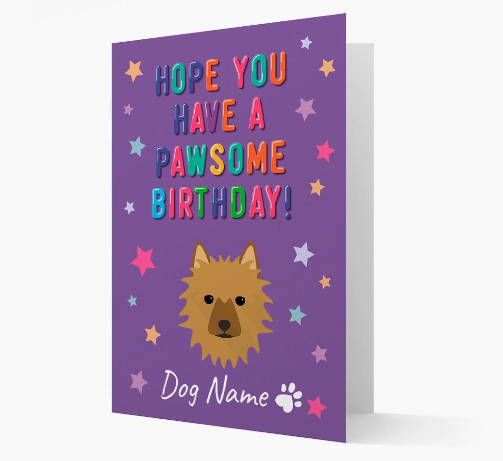 Personalised Card 'Hope You Have A Pawesome Birthday' with {breedCommonName} Icon