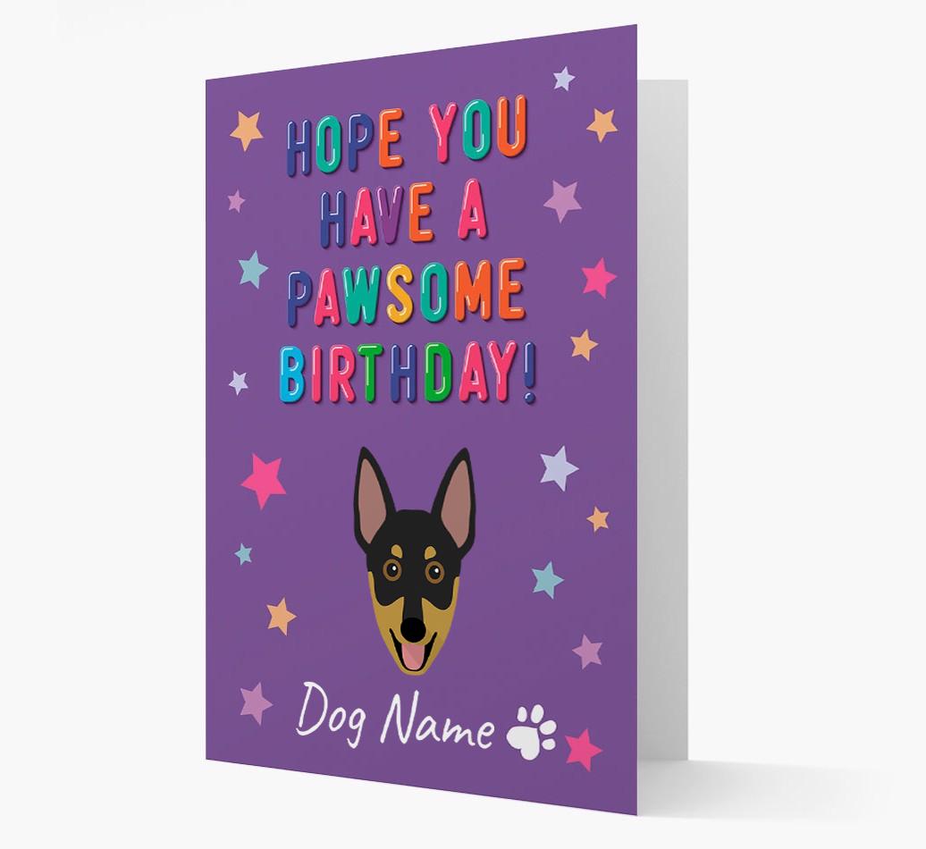 Personalised Card 'Hope You Have A Pawesome Birthday' with {breedCommonName} Icon