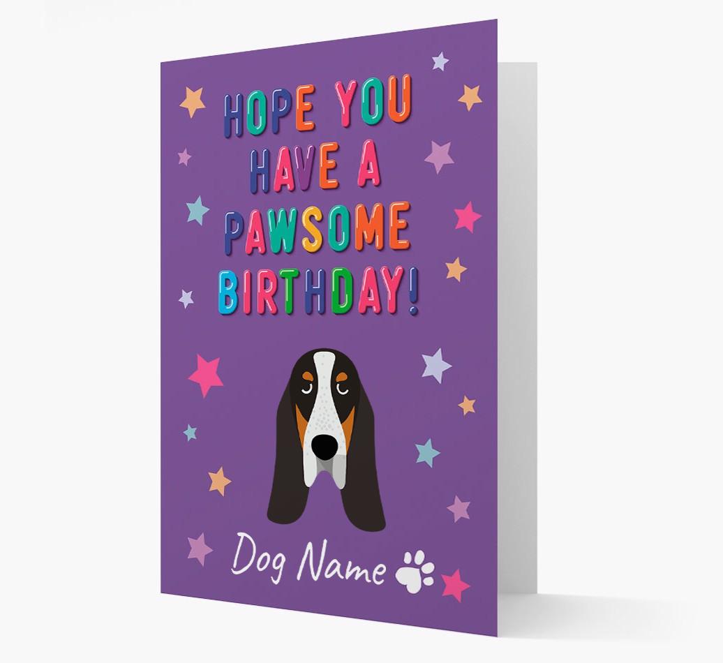 Personalised Card 'Hope You Have A Pawesome Birthday' with {breedCommonName} Icon