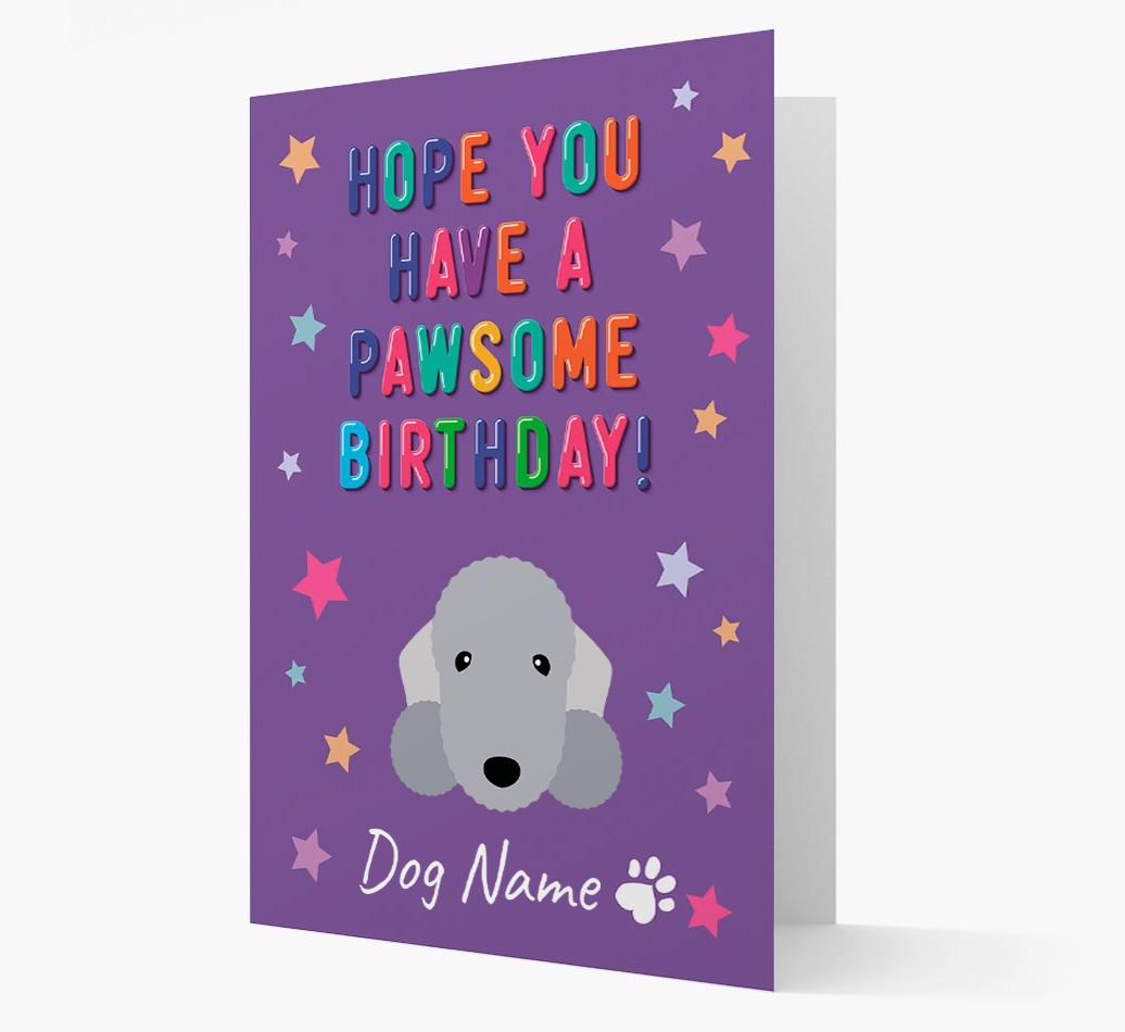 Personalised Card 'Hope You Have A Pawesome Birthday' with {breedCommonName} Icon