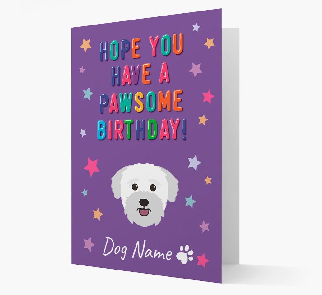 Personalised Card 'Hope You Have A Pawesome Birthday' with {breedCommonName} Icon