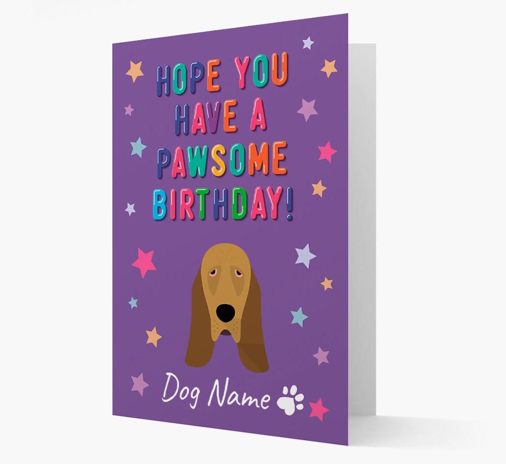 Personalised Card 'Hope You Have A Pawesome Birthday' with {breedCommonName} Icon