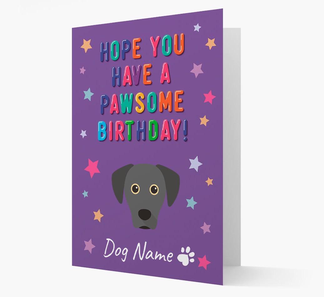 Personalised Card 'Hope You Have A Pawesome Birthday' with {breedCommonName} Icon