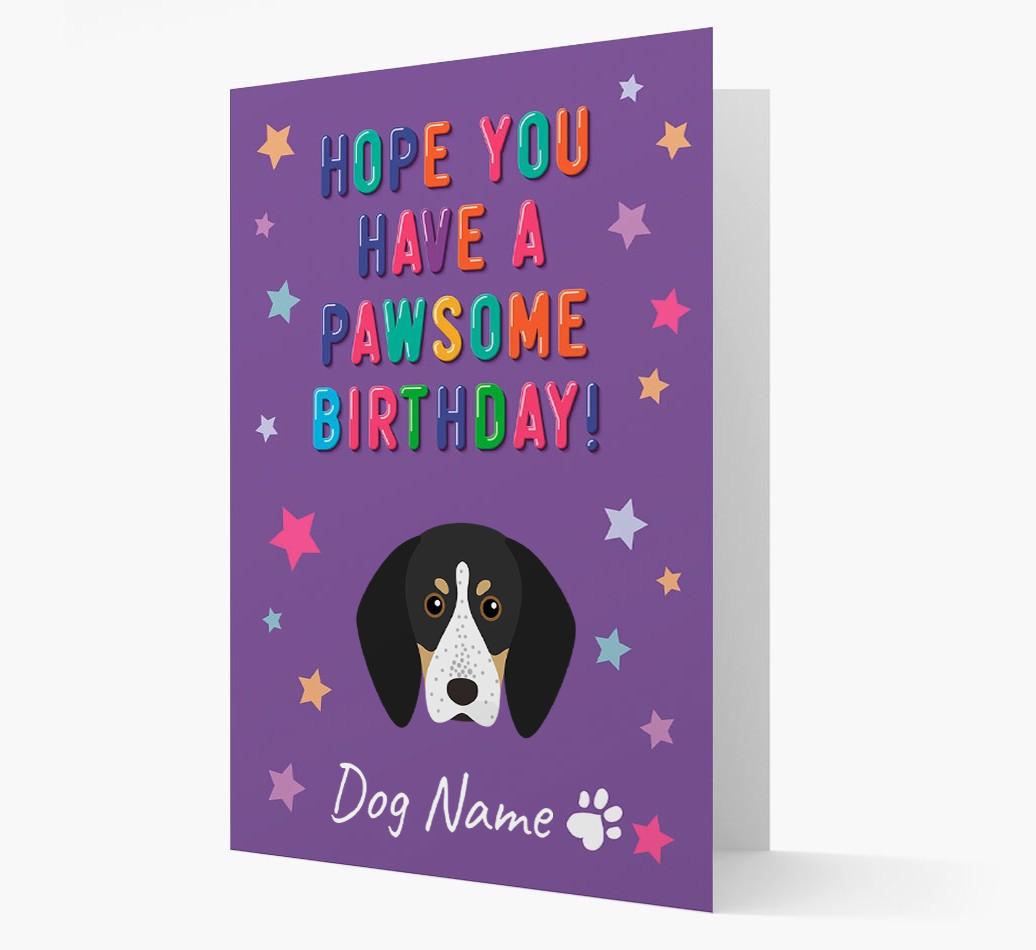Personalised Card 'Hope You Have A Pawesome Birthday' with {breedCommonName} Icon