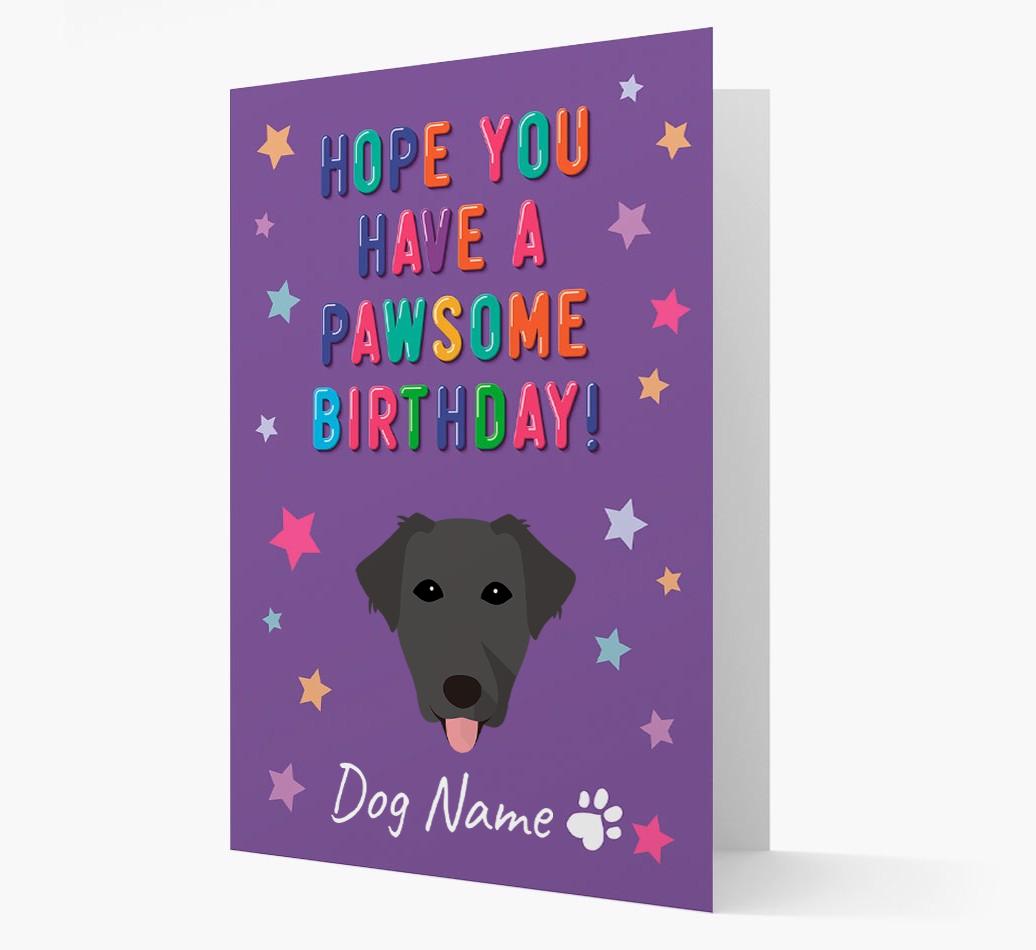 Personalised Card 'Hope You Have A Pawesome Birthday' with {breedCommonName} Icon