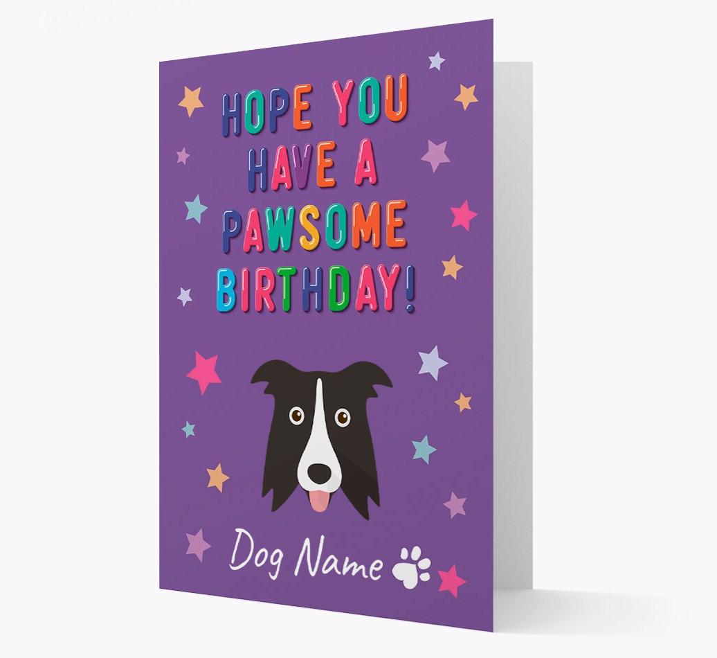 Personalised Card 'Hope You Have A Pawesome Birthday' with {breedCommonName} Icon