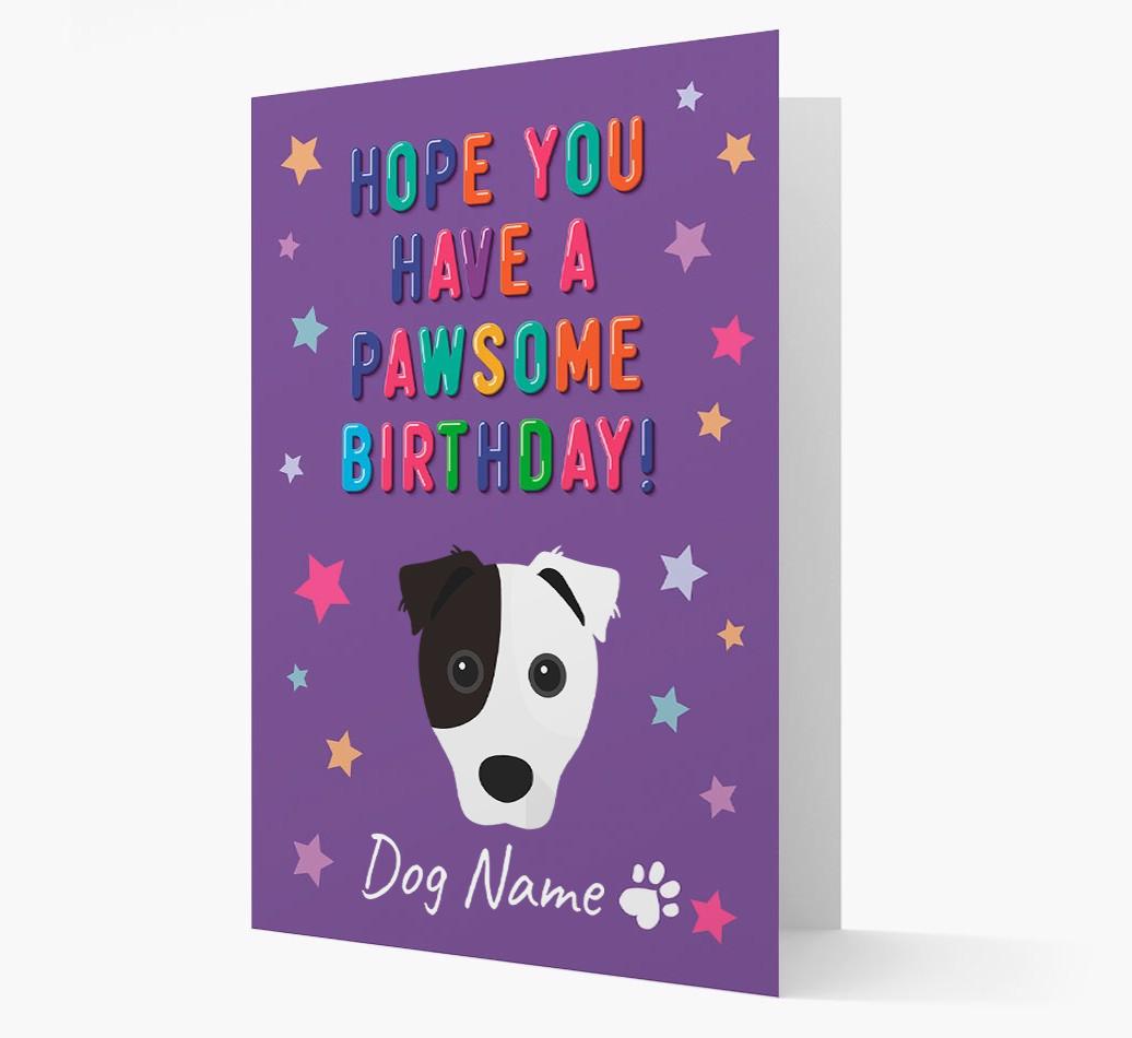 Personalised Card 'Hope You Have A Pawesome Birthday' with {breedCommonName} Icon