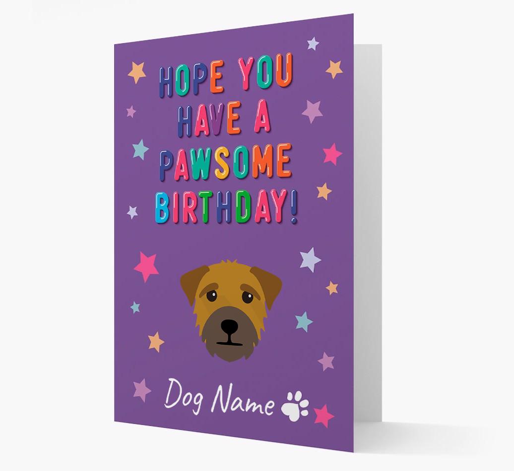 Personalised Card 'Hope You Have A Pawesome Birthday' with {breedCommonName} Icon