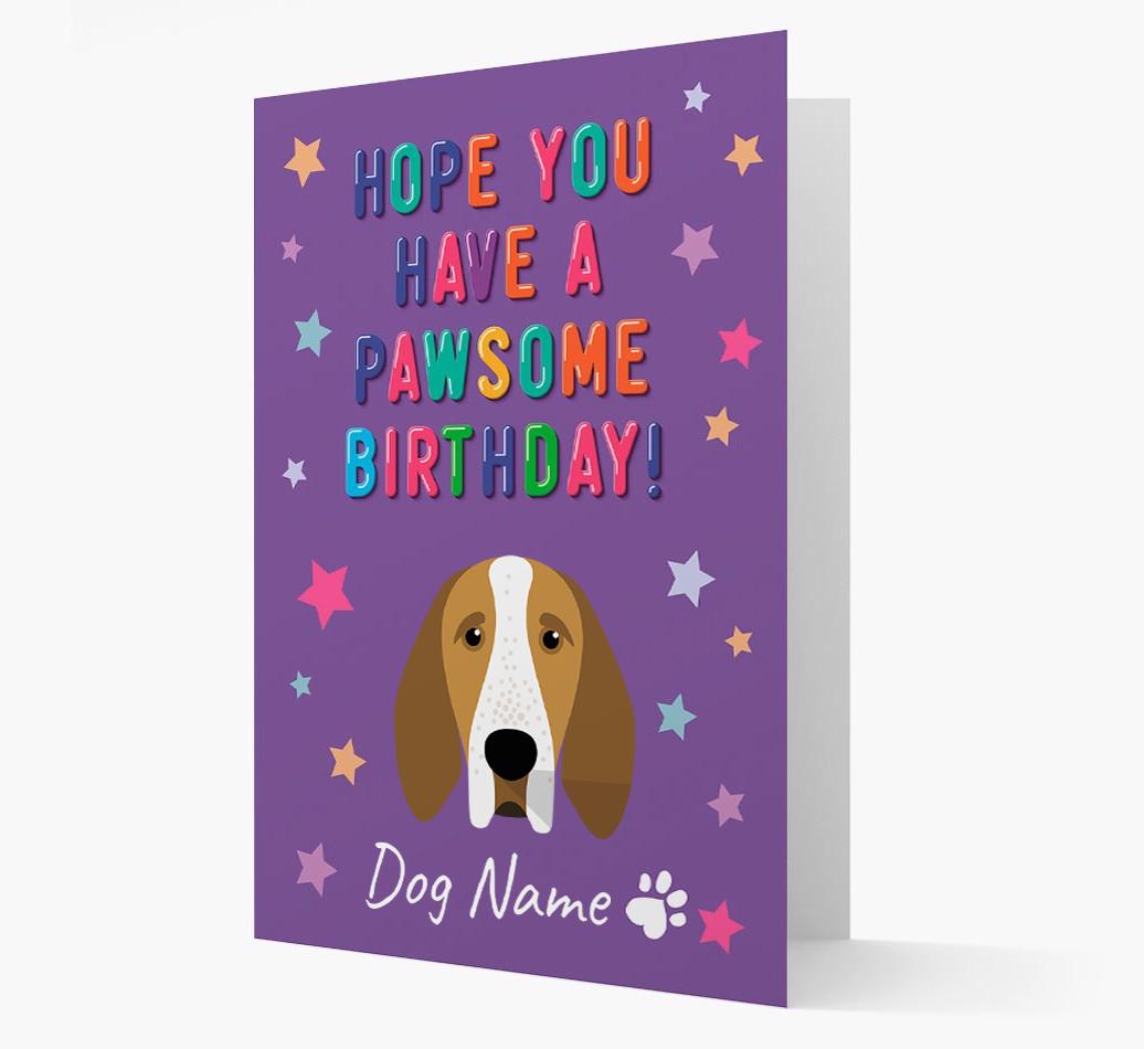 Personalised Card 'Hope You Have A Pawesome Birthday' with {breedCommonName} Icon
